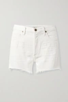 Citizen Of Humanity Annabelle Organic Cotton Denim Cutoff Shorts In White