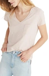 Madewell Whisper Cotton V-neck Pocket Tee In Ashen Silver