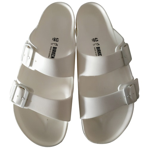 PreOwned Birkenstock White Rubber Sandals ModeSens