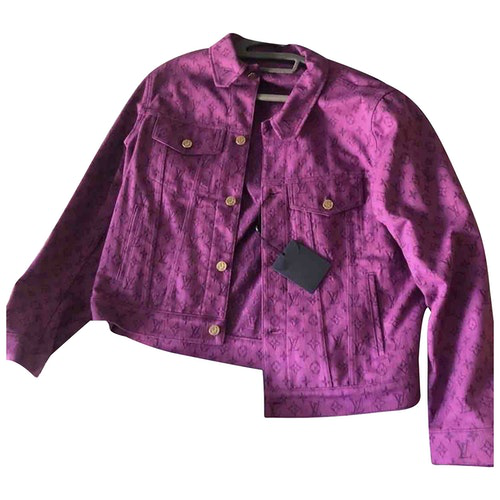 Pre-Owned Louis Vuitton Purple Denim - Jeans Jacket | ModeSens