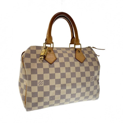 Pre-Owned Louis Vuitton Speedy Doctor 25 White Cloth Handbag | ModeSens