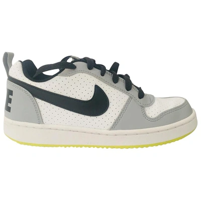 Pre-owned Nike Sb Dunk  White Leather Trainers