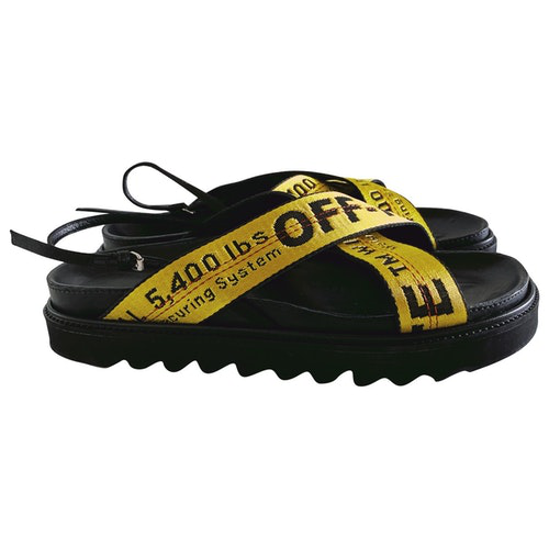 yellow off white sandals