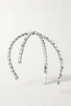 LELET NY SILVER-TONE, FAUX PEARL AND SWAROVSKI CRYSTAL HEADBAND