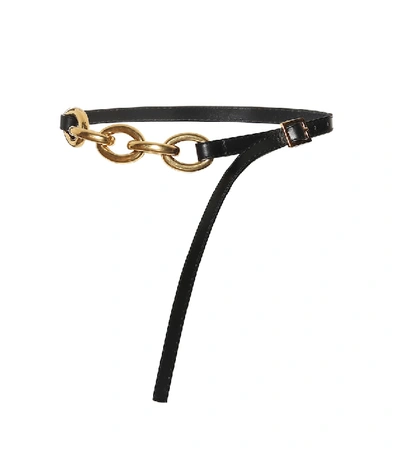 Marni Chain-link Leather Belt In Black