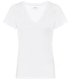 Vince Essential V-neck Pima Cotton T-shirt In White