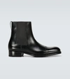 Tom Ford Edgar Polished Leather Chelsea Boots In Black