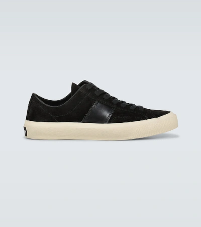 Tom Ford Cambridge Suede Sneakers In Black