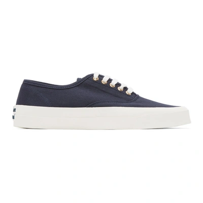 Maison Kitsuné Contrast Low-top Sneakers In Navy