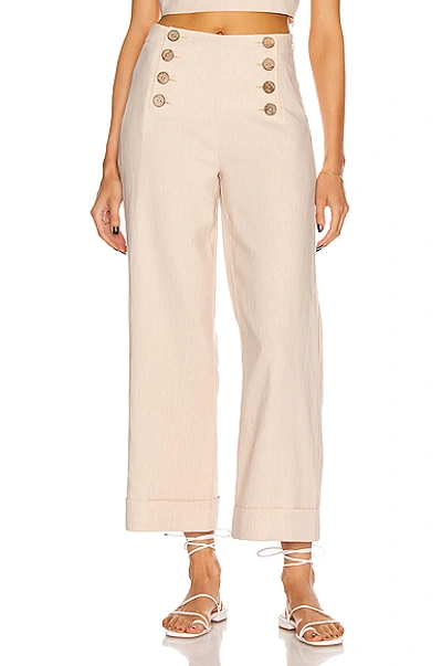 Jonathan Simkhai Women's Quinn Linen Stretch Sailor Pants In Nude