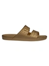 Freedom Moses Metallic Plastic Pool Slides In Goldie