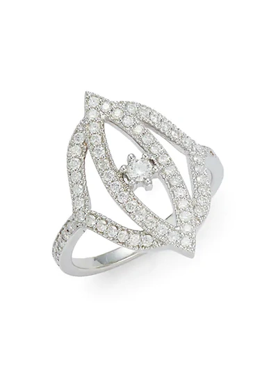 Sara Weinstock Simone 18k White Gold & Diamond Marquis Ring