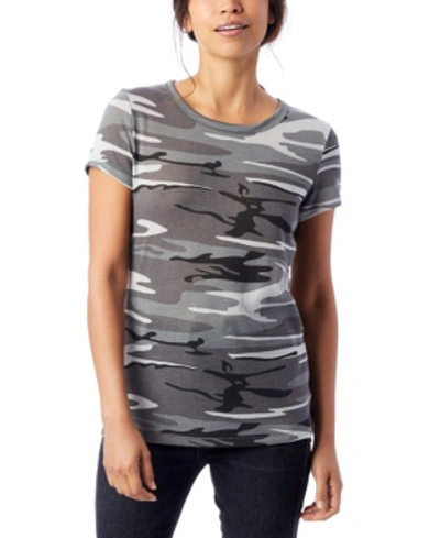 Alternative Apparel Ideal Printed Eco-jersey T-shirt In Gray