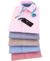 Tommy Hilfiger Men's Athletic Fit Performance Stretch Th Flex Collar Dress Shirt, Created For Macy's In Pink