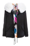 MR & MRS ITALY JAZZY MINI PARKA WITH MULTICOLOR FUR LINING,XMP013590000H