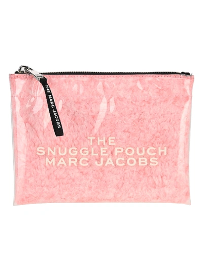 Marc Jacobs The Snuggle Faux Shearling And Pvc Pouch In Pink
