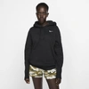 Nike Sportswear Essential Fleece Hoodie In Black,white