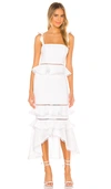 Nbd Haze Midi Dress In Ivory