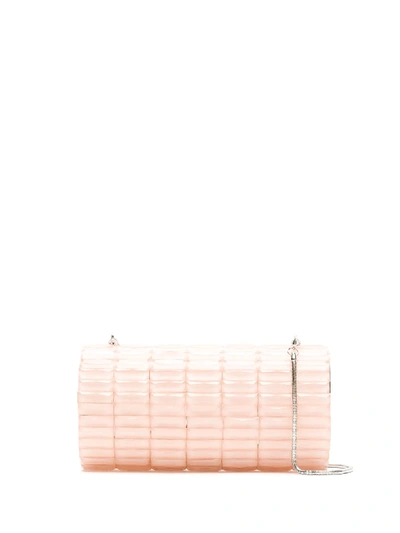 Isla Embellished Clutch In Pink