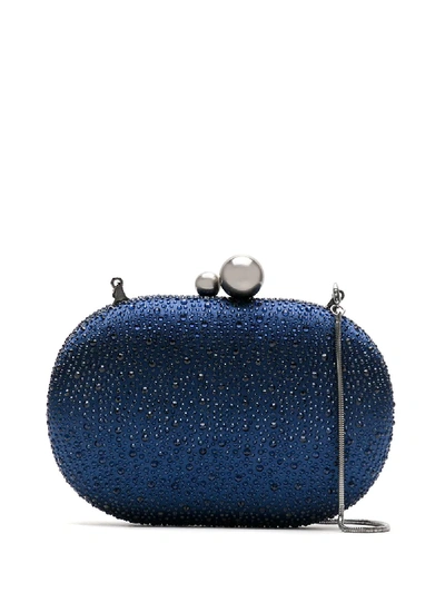 Isla Strass Clutch In Blue