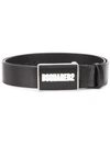 Dsquared2 Black Leather Belt In Black