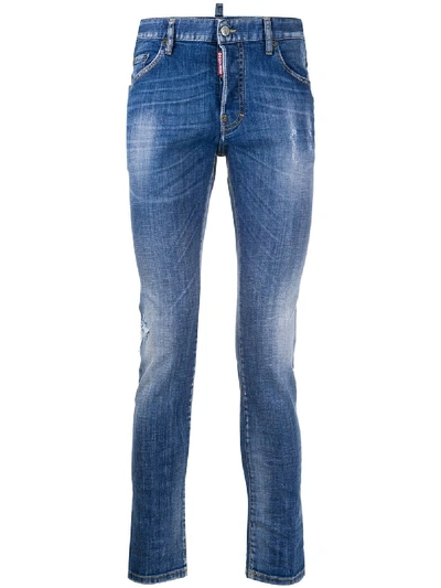 Dsquared2 16.5cm Cool Guy Cotton Denim Jeans In Medium Wash