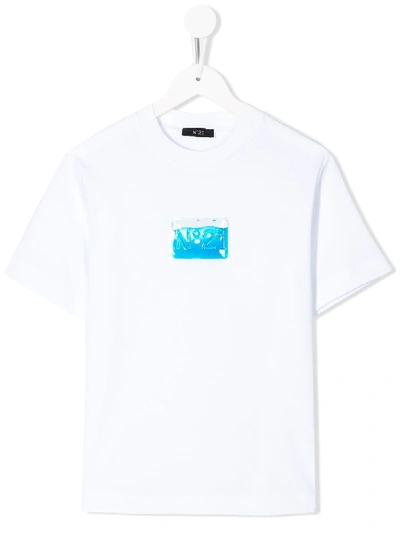 N°21 Kids' Gel Capsule T-shirt In White