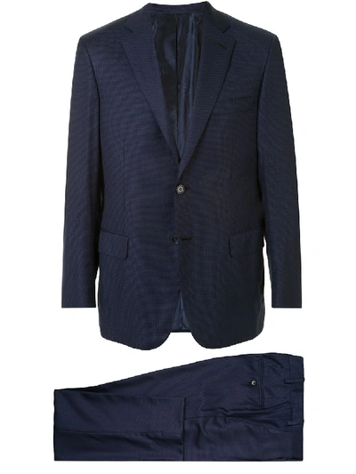 Kiton Formal Single Breasted Suit In Blue