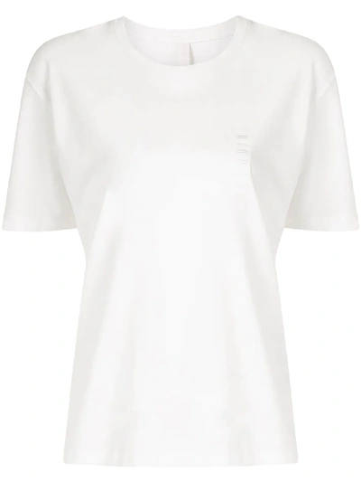 Dion Lee 缝线细节短袖t恤 In White