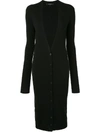 VERA WANG LONG SLEEVE RIBBED KNIT CARDIGAN