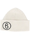 MM6 MAISON MARGIELA EMBROIDERED NUMBER BEANIE