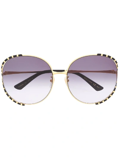Gucci Oversized Round Frame Sunglasses In Multi