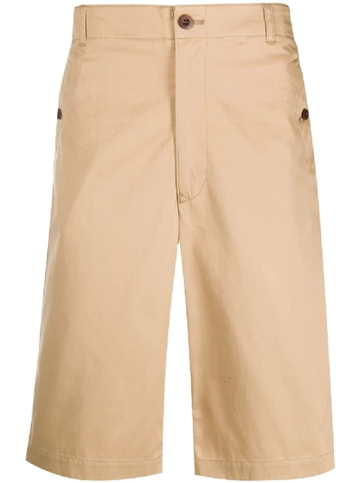 Junya Watanabe High Waisted Chino Shorts In Neutrals