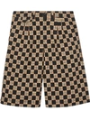 BURBERRY CHEQUER JACQUARD TAILORED SHORTS
