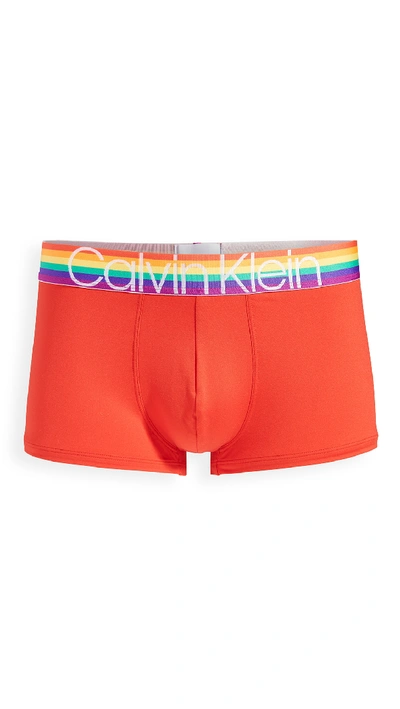 Calvin Klein Underwear The Pride Edit Low Rise Trunks In Red