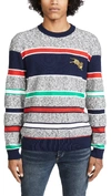 KENZO JUMPING TIGER CREST CREW NECK SWEATER