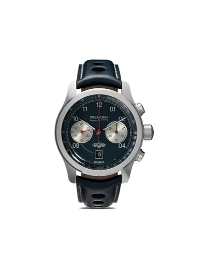 Bremont Jaguar D-type Limited Edition Automatic Chronograph 43mm Stainless Steel And Leather Watch, Ref. No. In Blue