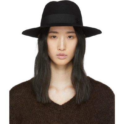 Maison Michel Black Felt Virginie Hat