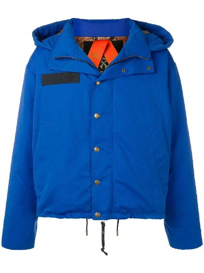 Mr & Mrs Italy Padded Hooded Jacket In Blue