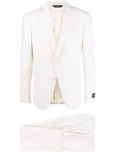 Z Zegna Two-piece Wool Suit In White