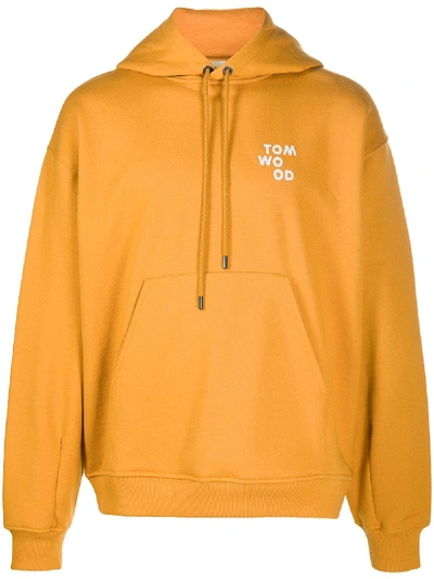 Tom Wood Neal Logo-print Hoodie In Orange