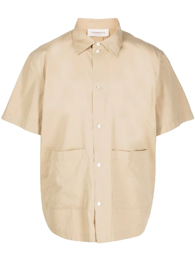 Tom Wood Stardust Solid Short-sleeved Shirt In Neutrals