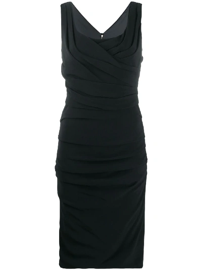 Dolce & Gabbana Ruched Mid-length Dress In Black