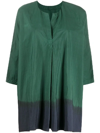 Daniela Gregis Colour Block Tunic Tops In Green