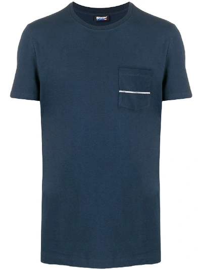 Blauer Crew Neck T-shirt In Blue