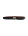 Ralph Lauren Reversible Belt In Hammered Cowhide In Black