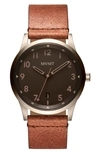 MVMT FIELD NOMAD LEATHER STRAP WATCH, 41MM,28000065-D