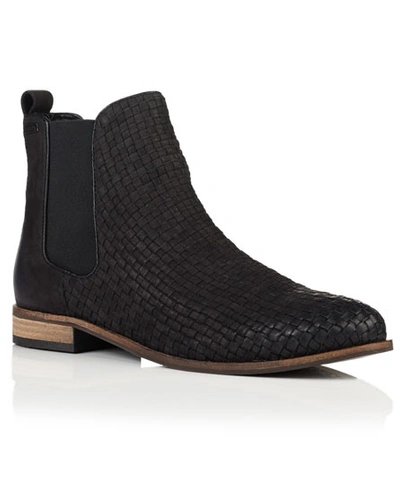 Superdry Millie Woven Chelsea Boots In Black