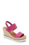 Gentle Souls By Kenneth Cole Elyssa Platform Wedge Sandal In Fuchsia