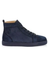 CHRISTIAN LOUBOUTIN LOUIS ORLATO SUEDE MID-TOP SNEAKERS